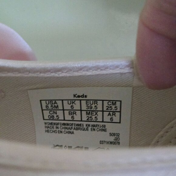 Keds Mary Jane Satin Sneaker Shoe Rose Hook And Loop Closure Size 8.5 - Picture 12 of 13